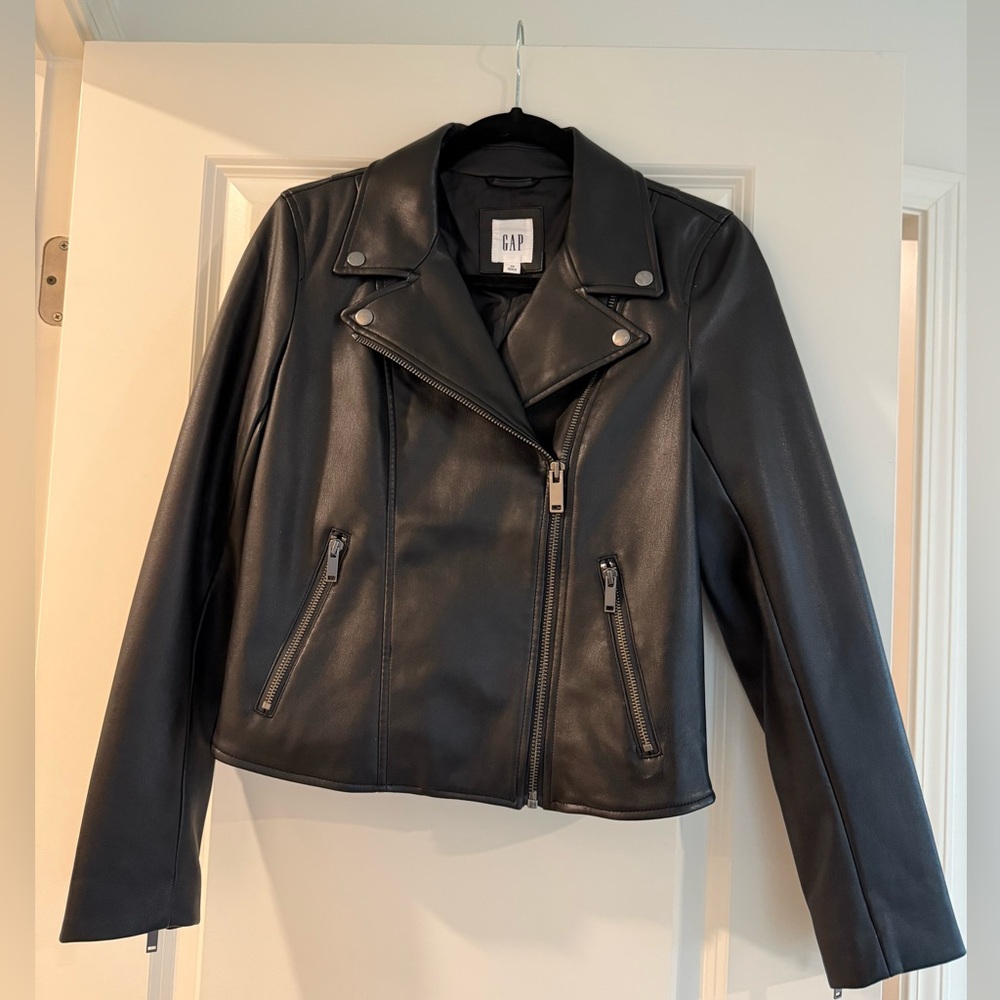 GAP Women's Black Leather Jacket